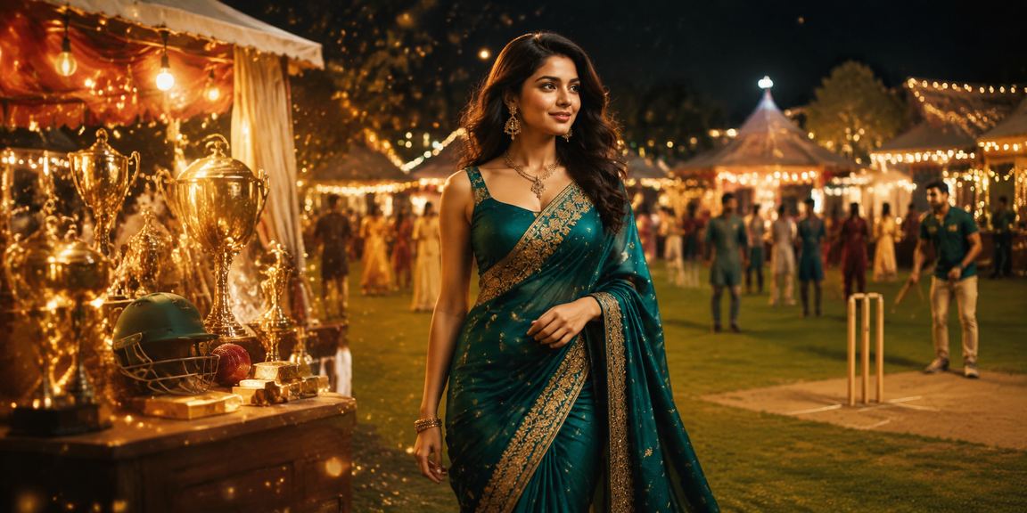 Bangladeshi woman in saree placing online bets from Bogura